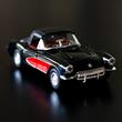 Fekete Chevrolet Corvette 1957 modell autó 1:34 Fekete Chevrolet Corvette 1957 modell autó 1:34