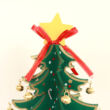 Összeállítható karácsonyfa fából fém csengettyűkkel - 34 cm