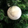 Christmas tree decoration ball with pigeon graphics