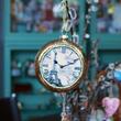 Pocket clock glass hanging decoration 10cm Pocket clock glass hanging decoration 10cm
