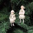 Girls with wreath set - hanging decoration Girls with wreath set - hanging decoration