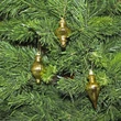 Gold glass decoration set 3 pcs