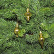 Az arany színében pompázó karácsonyfa díszek  - üvegből 3/szett