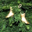 Gold shoes hanging decoration