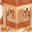 4 szintes karácsonyi forgó pácolt oszlopokkal 55 cm 4 szintes karácsonyi forgó pácolt oszlopokkal 55 cm