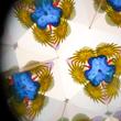 Kaleidoszkóp - régi játékok motívummal 4,5 cm átmérővel Kaleidoszkóp - régi játékok motívummal 4,5 cm átmérővel