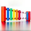 Toy Xilofon with colour metal voices