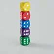 Colorful dice set - 5 pcs