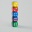 Colorful dice set - 5 pcs