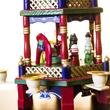 Coloured Wooden Christmas Pyramide - 3 floors, 45 cm Coloured Wooden Christmas Pyramide - 3 floors, 45 cm