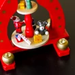 Piros, egyszintes karácsonyi forgó 15 cm Piros, egyszintes karácsonyi forgó 15 cm