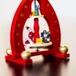 Piros, egyszintes karácsonyi forgó 15 cm Piros, egyszintes karácsonyi forgó 15 cm