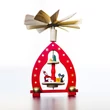 Piros, egyszintes karácsonyi forgó 15 cm Piros, egyszintes karácsonyi forgó 15 cm