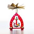 Piros, egyszintes karácsonyi forgó 15 cm Piros, egyszintes karácsonyi forgó 15 cm