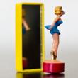 Dancing ballerina with mirror- magnetic toy