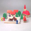 Wooden small town roleplay set 19 pcs