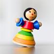 Pörgethető leányka Montessori torony fából Pörgethető leányka Montessori torony fából