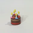 Chocklate cake with under sring - wooden toy