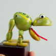 Frog - underspring wooden toy