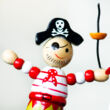 Wooden Pirates under spring toy 2pcs