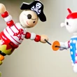 Wooden Pirates under spring toy 2pcs