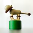 Wooden Lion quality underspring toy Wooden Lion quality underspring toy