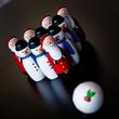 Wooden Snowmen and Santas bowling set