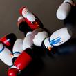 Wooden Snowmen and Santas bowling set Wooden Snowmen and Santas bowling set