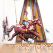 Merry-go-round with riding horses german replica tin toy Merry-go-round with riding horses german replica tin toy