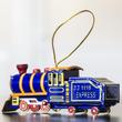 Blue Small Locomotive hanging decaration 9 cm