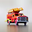 Fire Engine hanging tin toy  8cm