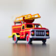 Tűzoltóautó   - függeszthető dekoráció 8cm