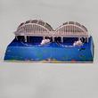 Sea bridge tin toy with ships Sea bridge tin toy with ships