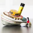 Yellow TUG USA steempressed ship with candle