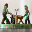 Tin Woodcutters - replica tin toy