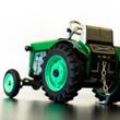 Green Tractor with trailer tin toy Green Tractor with trailer tin toy