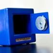 Blue safe tin money bank