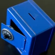 Blue safe tin money bank