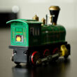 Green Tin Locomotive with clockwork - Small Replica