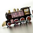 Brown train tin toy 35cm Brown train tin toy 35cm