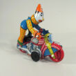 Acrobatical Clown on motocycle tin toy