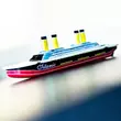 TITANIC gyertyás csónak - propulziós hajó lemezből