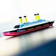 Titanic nagy gyertyás csónak propulziós hajó lemezből Titanic nagy gyertyás csónak propulziós hajó lemezből