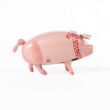 Pig with dotted scarf tin toy
