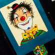 Crying-laughing clown changing card