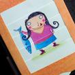 Mermaid changing card Mermaid changing card