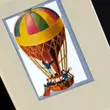 Hőlégballon - jó utat - ablakos képeslap