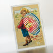 Boy with Egg Backpack - changing Eastern card