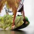 Bengáli tigris hintázó figura képeslap borítékkal