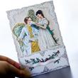 Reading girl 3D card Reading girl 3D card